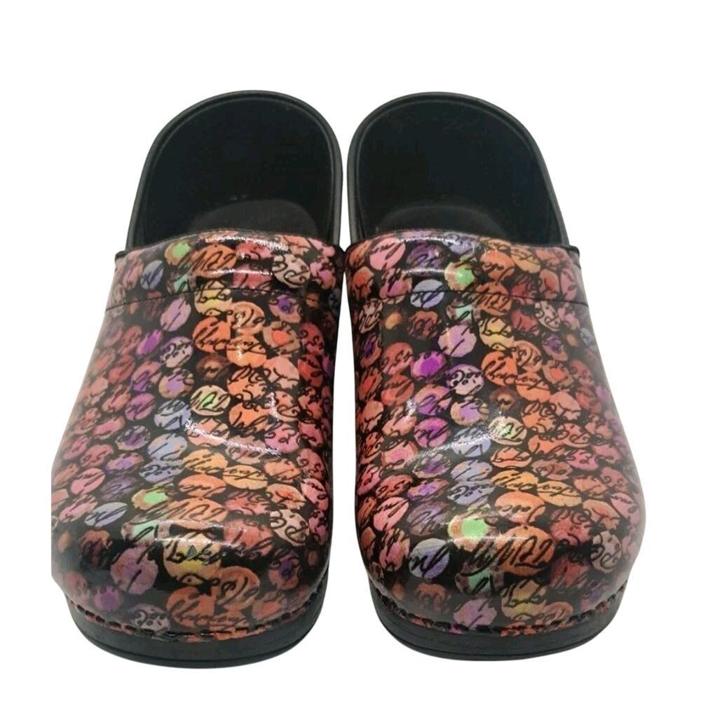 Dansko Women's Clogs Viola Dot Script Rainbow 42/… - image 2